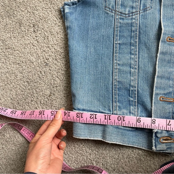 Vintage 1970s Wrangler Blue Denim Vest with Honda Patch - Picture 9 of 9